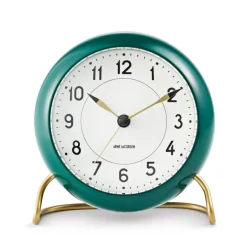 Arne Jacobsen Clocks Relojes De Escritorio Y Despertadores<Despertador AJ Station, verde, verde VerdeColor dorado