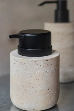 Mette Ditmer Dispensador de jabón Travertine 12,5 cm, Linen Beige Best