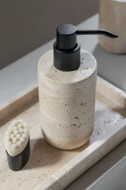 Mette Ditmer Dispensadores De Jabón Y Jaboneras<Dispensador de jabón Travertine 17,5 cm, Linen Beige