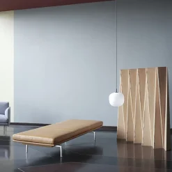 Muuto Diván Outline, Refine leather cognac-Black Marrón New