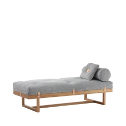 A2 Diván Stay, Tela , estructura de roble aceitado Gris