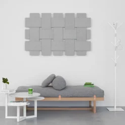 A2 Diván Stay, Tela , estructura de roble aceitado blanco Verde Outlet