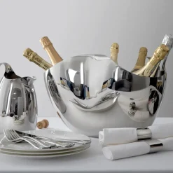 Robert Welch Enfriadores De Vino Y Champagne<Enfriador de botellas champán Drift 27 cm, acero inoxidable Plateado