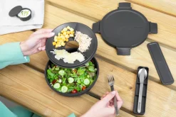 Brabantia Recipientes Para Alimentos<Ensaladera Make & Take 1,3 L, oscuro Gris