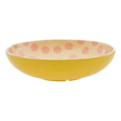RICE Ensaladera melamina Ø29,9 cm, Pink dots-yellow AmarilloRosa Best