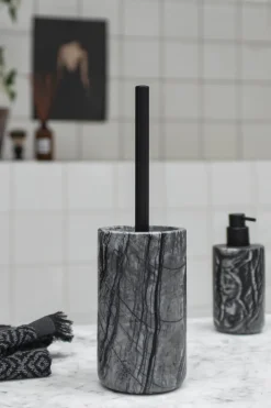 Mette Ditmer Escobilla de baño Marble 36 cm, Negro-gris NegroGris Online