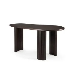 Ethnicraft Escritorio Boomerang, Caoba teñida en oscuro, 160x83x76 cm Marrón Best