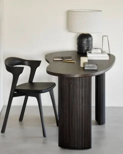 Ethnicraft Escritorio Boomerang, Caoba teñida en oscuro, 160x83x76 cm Marrón Best