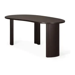 Ethnicraft Escritorio Boomerang, Dark brown mahogny, 200×100×76 cm Marrón Discount