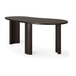 Ethnicraft Escritorio Boomerang, Dark brown mahogny, 200×100×76 cm Marrón Discount