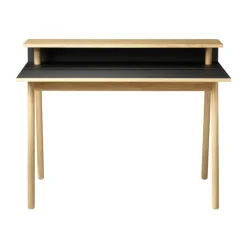 FDB Møbler Escritorio C68 Nørrebro, Nero-oak nature lacquered Negro New