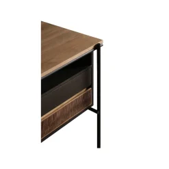 Ethnicraft Escritorios<Escritorio con cajones Oscar , Teak - patas de metal negras Marrón