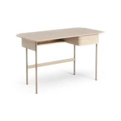 Swedese Escritorio Luna con cajón, Roble pigmentado blanco Marrón Online
