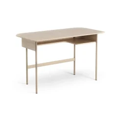Swedese Escritorio Luna, Roble pigmentado blanco Marrón Discount