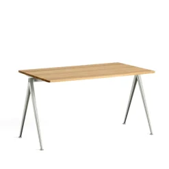HAY Escritorio Pyramid 01, Oak clear lacquer-140x75cm-estructura de acero Beige New