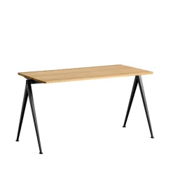 HAY Escritorio Pyramid 01, Oak clear lacquer-140x65cm-estructura de acero negra Beige Discount