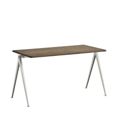 HAY Escritorio Pyramid 01, roble ahumado, 140x65cm, estructura de acero Beige Outlet
