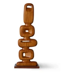 HKliving Esculturas Y Figuras De Porcelana<Escultura de madera tallada a mano 71 cm, Brown Marrón