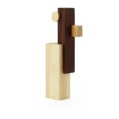 Normann Copenhagen Escultura Join pequeña, Fresno carbonizado BeigeMarrón