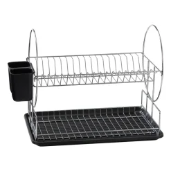 Dorre Escurreplatos<Escurridor de platos Disa 2 pisos 32x47 cm, hierro cromado Plateado