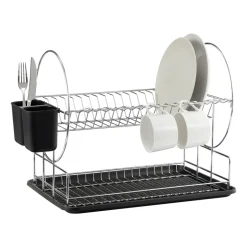 Dorre Escurreplatos<Escurridor de platos Disa 2 pisos 32x47 cm, hierro cromado Plateado