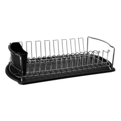 Dorre Escurridor de platos Disa 28x48 cm, hierro cromado PlateadoNegro Discount