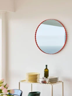 HAY Espejo Arcs Mirror Ø60 cm, Red Rojo Sale