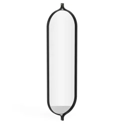 Swedese Espejo Comma rectangular 135 cm, fresno teñido de Negro Outlet