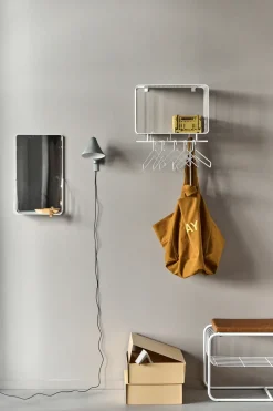 Scandi Living Espejos De Pared<Espejo con estante Nod 30x50 cm, White Blanco