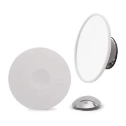 Bosign Espejo de maquillaje AirMirror x15 desmontable con ventosa, Ø11,2 cm Blanco New