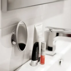 Bosign Espejo de maquillaje AirMirror x15 desmontable con ventosa, Ø11,2 cm Blanco New