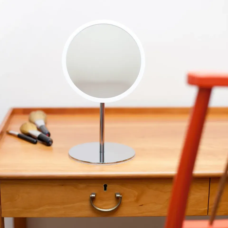 Bosign Espejo de mesa AirMirror x10 desmontable magnético, Ø16,5 cm Blanco New