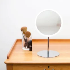 Bosign Espejo de mesa AirMirror x10 desmontable magnético, Ø16,5 cm Blanco New