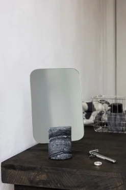 Mette Ditmer Espejos De Mesa<Espejo de mesa Marble, Black-grey, 30 cm NegroGris