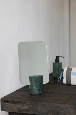 Mette Ditmer Espejo de mesa Marble, Dark forest, 30 cm Verde Online