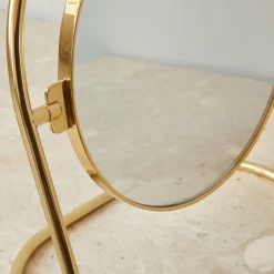 Audo Copenhagen Espejos De Mesa<Espejo de mesa Nimbus 25 cm, Latón pulido Color dorado