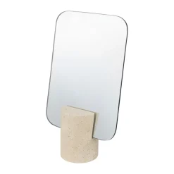 Mette Ditmer Espejos De Mesa<Espejo de mesa Travertin, Lino Beige