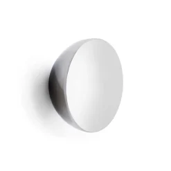 New Works Espejo de pared Aura large, Acero inoxidable Plateado New