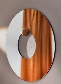 AYTM Espejos Redondos<Espejo de pared Castellum Ø80 cm, Roble aceitado natural Transparente