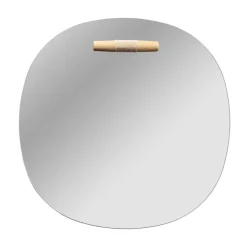 FDB Møbler Espejo de pared I4 Birksø, Oak nature lacquered Ø70 cm Marrón Outlet