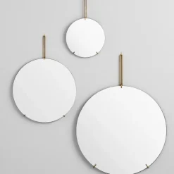 MOEBE Espejo wall mirror Ø 70 cm, Latón Color doradoPlateado