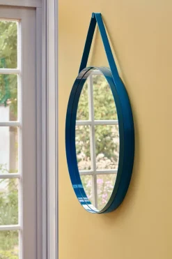 HAY Espejo Strap Mirror Ø70 cm, Blue Azul Clearance