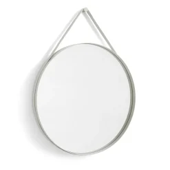 HAY Espejo Strap Mirror Ø70 cm, Light grey Gris Outlet