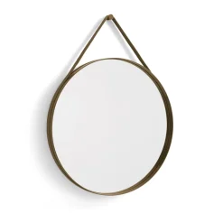 HAY Espejo Strap Mirror Ø70 cm, Light brown Marrón Clearance