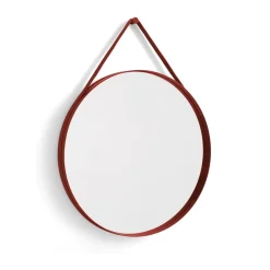 HAY Espejos Redondos|Espejos De Pared<Espejo Strap Mirror Ø70 cm, Red Rojo
