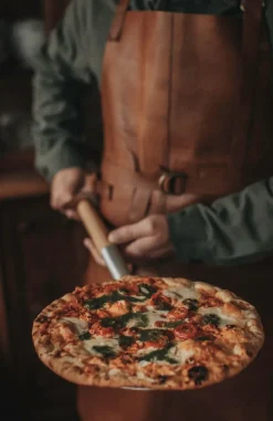 Dorre Espátula para pizzas BBQ 76 cm, Aluminio-madera MarrónPlateado Hot
