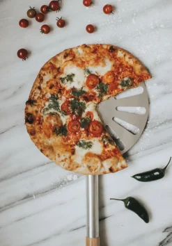 Dorre Espátula para pizzas BBQ 76 cm, Aluminio-madera MarrónPlateado Hot