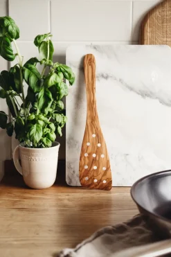 Heirol Cucharas De Cocina<Espumadera madera de olivo, 32 cm Marrón