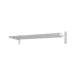 Scherlin Estante de recibidor 12, Acero/blanco-aluminio con revestimiento blanco Gris Discount