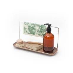 Bosign Otros Utensilios De Limpieza<Estante para platos con soporte para paño LEAF, Nogal-acero inoxidable Marrón